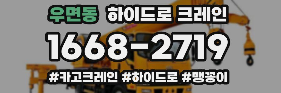 우면동 하이드로 크레인