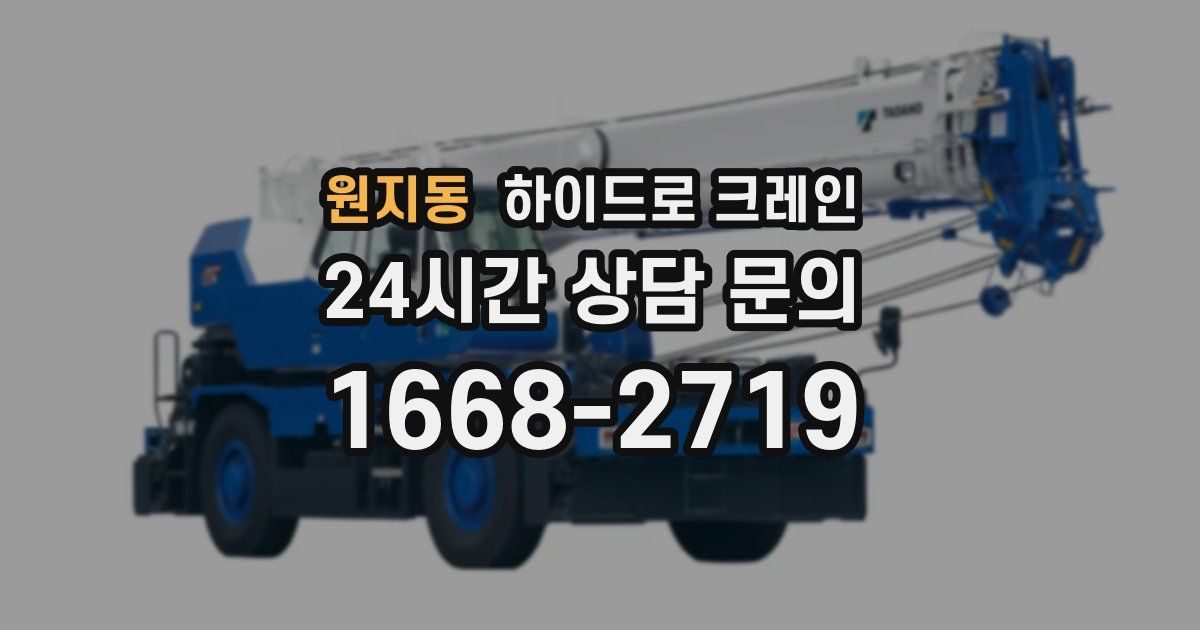 원지동 하이드로 크레인