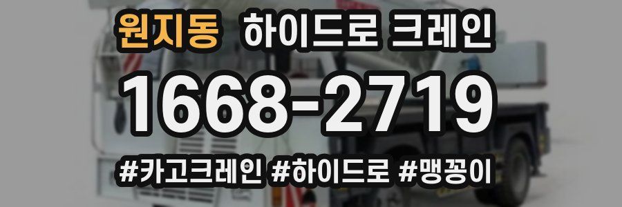 원지동 하이드로 크레인
