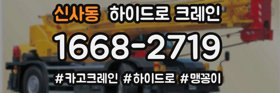 신사동 하이드로 크레인