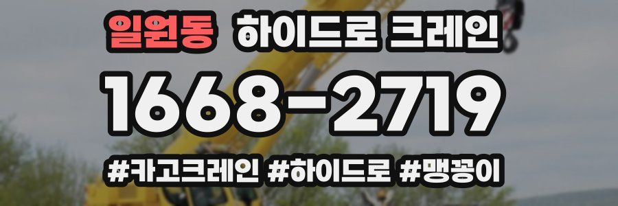 일원동 하이드로 크레인