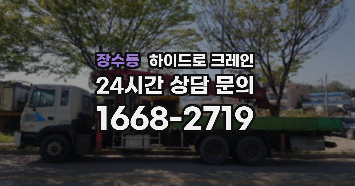 장수동 하이드로 크레인