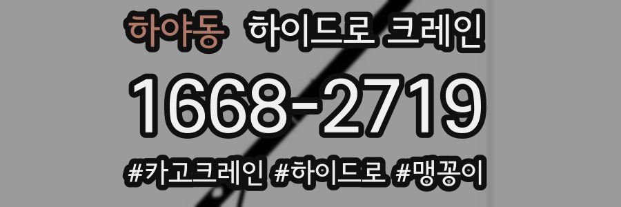 하야동 하이드로 크레인