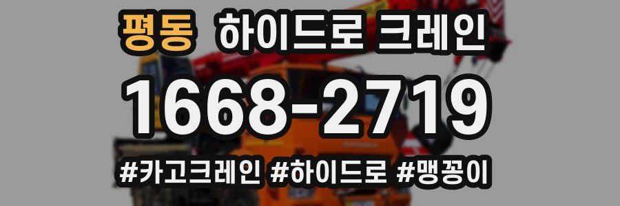 평동 하이드로 크레인