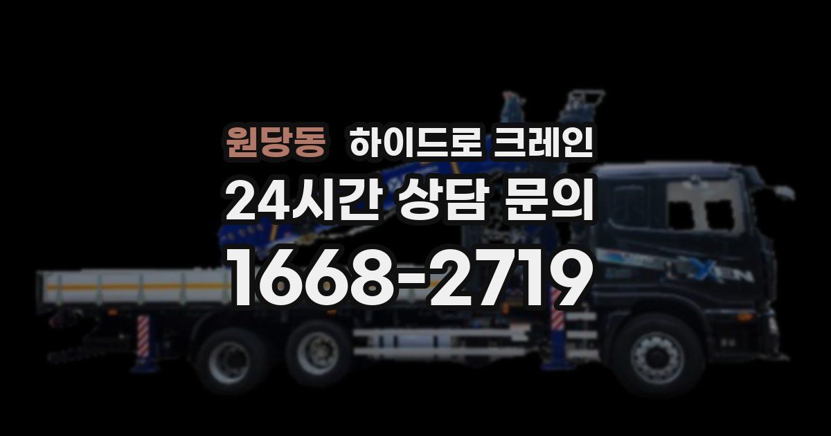 원당동 하이드로 크레인