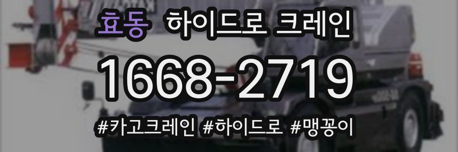 효동 하이드로 크레인