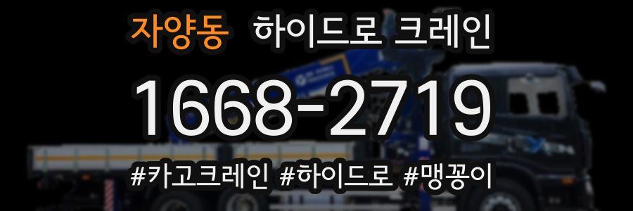 자양동 하이드로 크레인