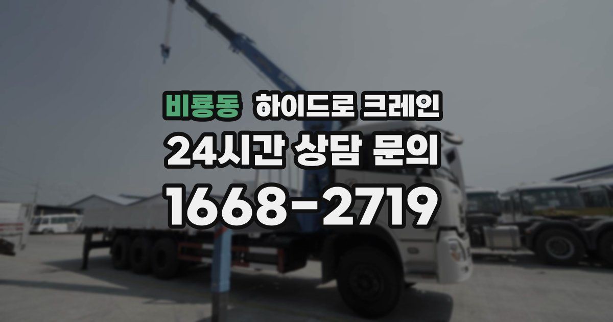 비룡동 하이드로 크레인