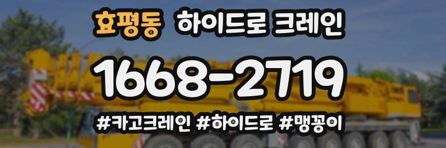 효평동 하이드로 크레인