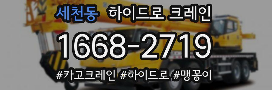 세천동 하이드로 크레인