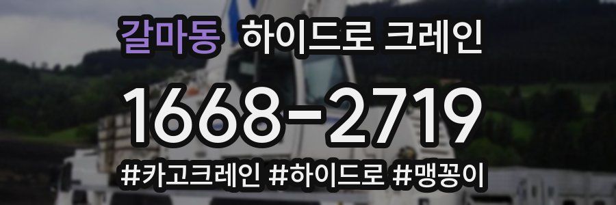 갈마동 하이드로 크레인