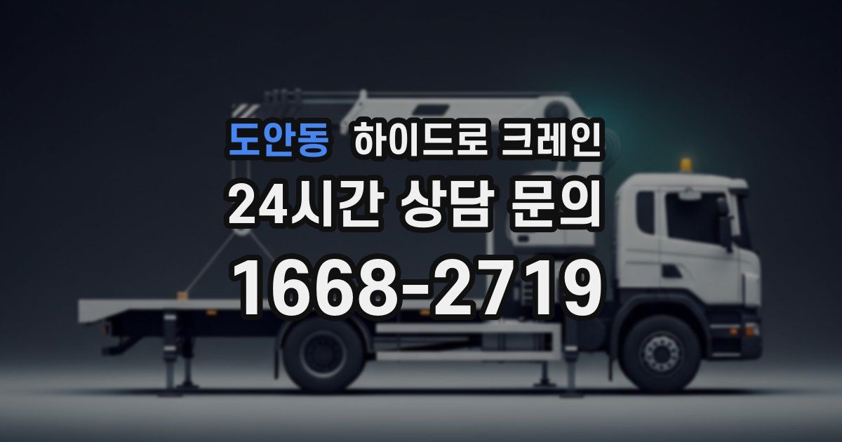 도안동 하이드로 크레인
