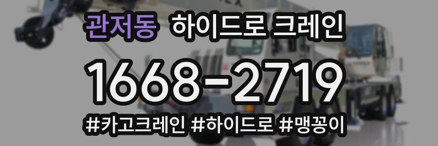 관저동 하이드로 크레인