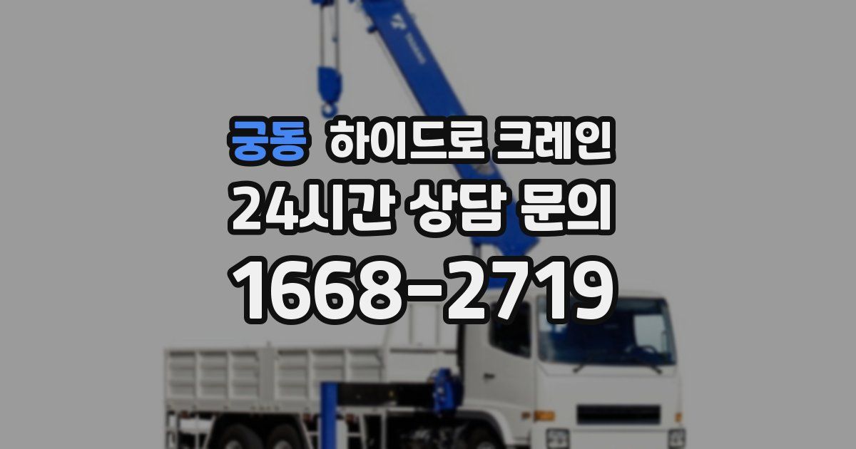 궁동 하이드로 크레인