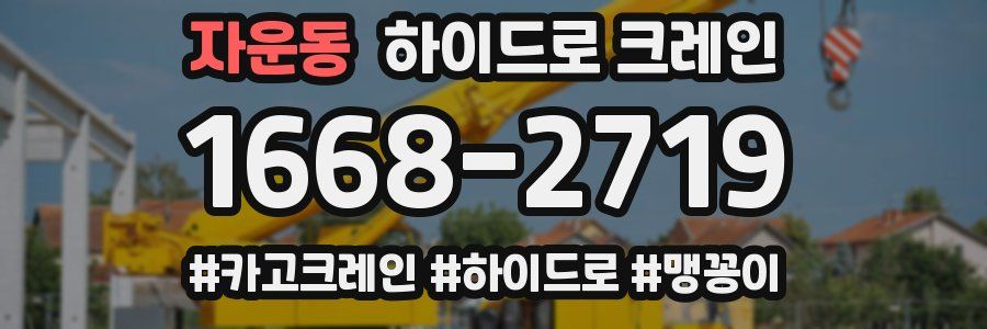자운동 하이드로 크레인