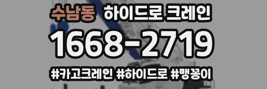 수남동 하이드로 크레인