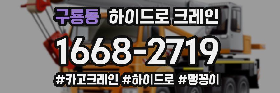 구룡동 하이드로 크레인