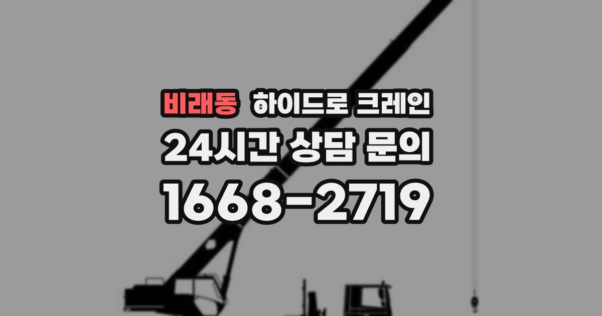 비래동 하이드로 크레인