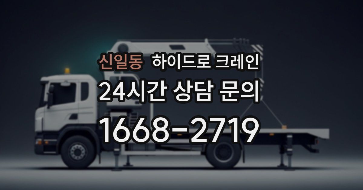 신일동 하이드로 크레인