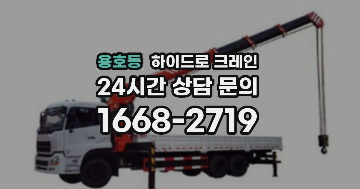 용호동 하이드로 크레인