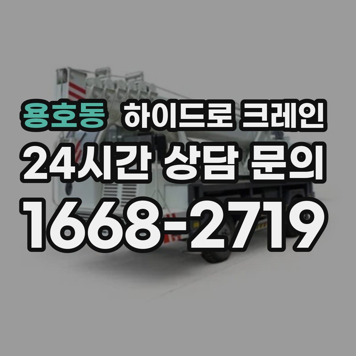 용호동 하이드로 크레인