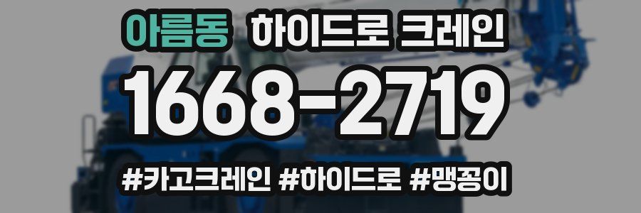 아름동 하이드로 크레인