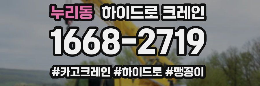 누리동 하이드로 크레인