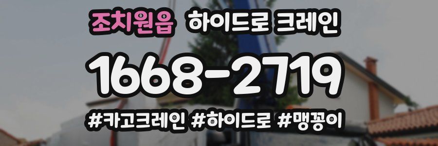 조치원읍 하이드로 크레인