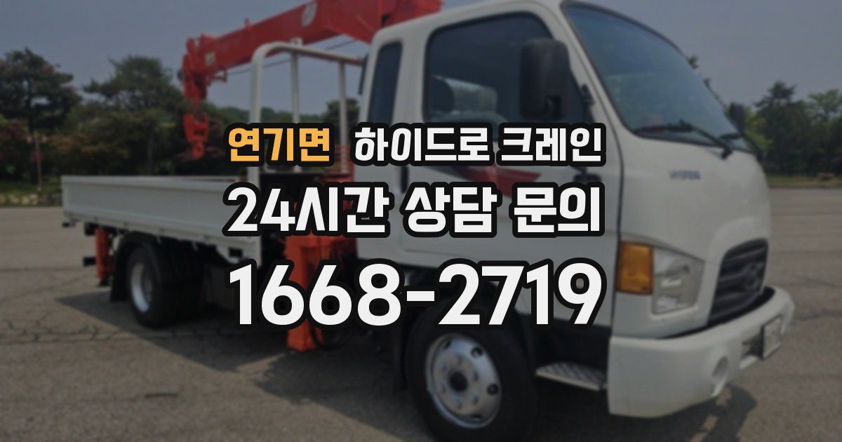 연기면 하이드로 크레인