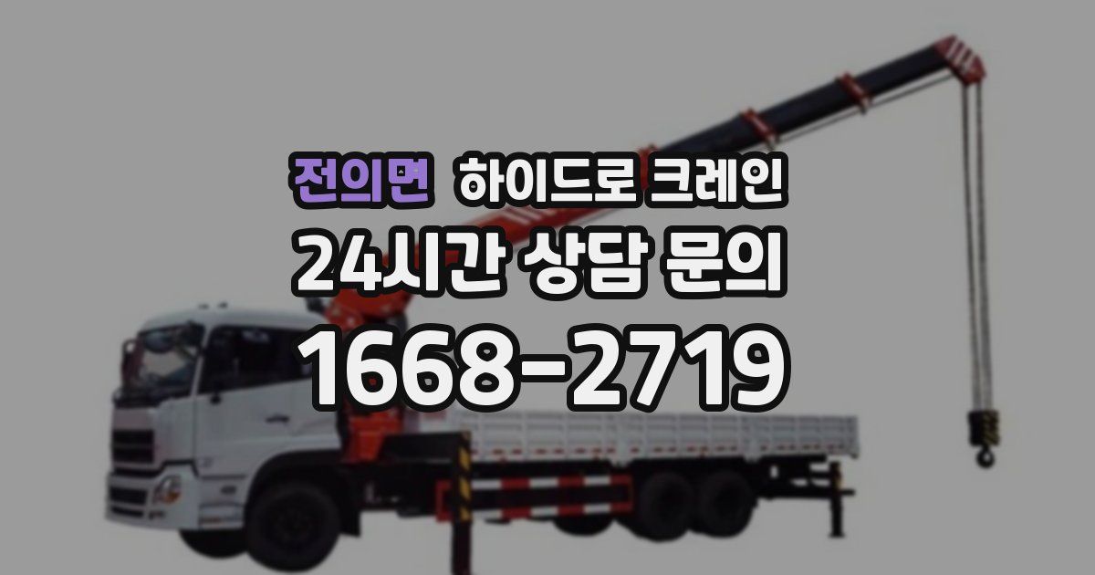 전의면 하이드로 크레인