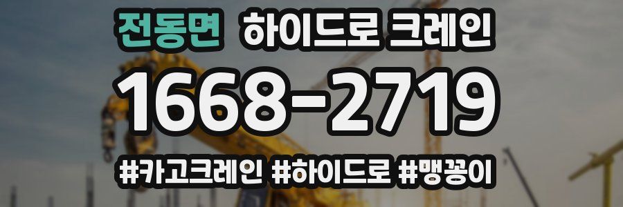 전동면 하이드로 크레인