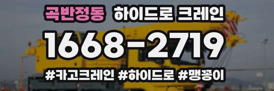 곡반정동 하이드로 크레인