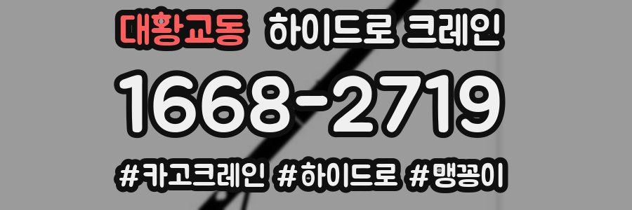 대황교동 하이드로 크레인