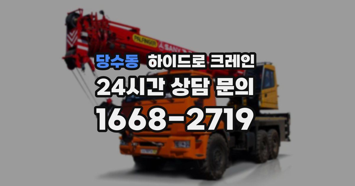 당수동 하이드로 크레인