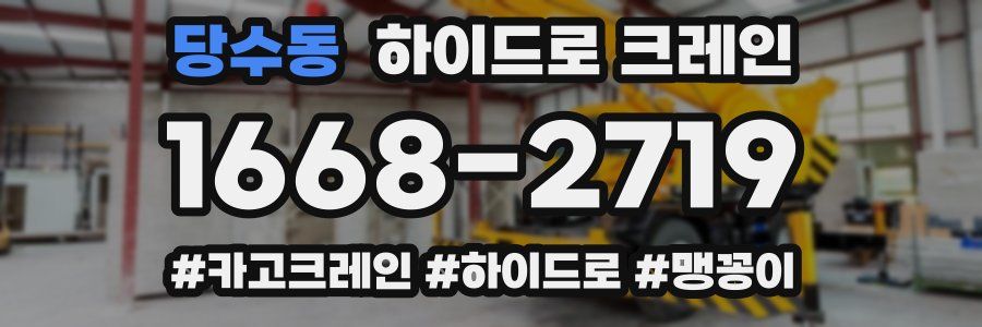 당수동 하이드로 크레인