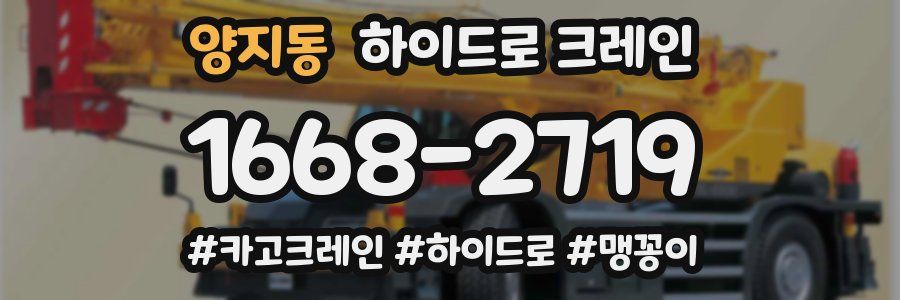 양지동 하이드로 크레인