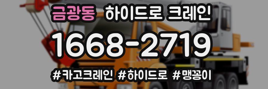 금광동 하이드로 크레인