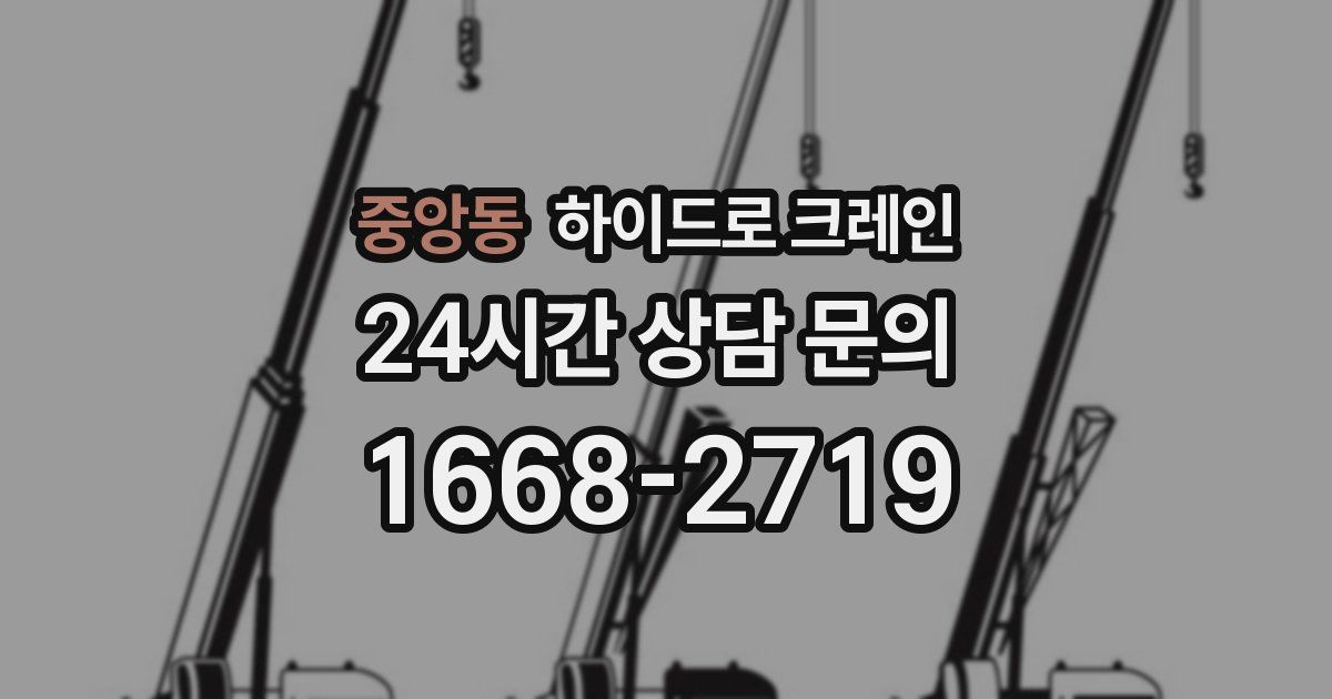 중앙동 하이드로 크레인