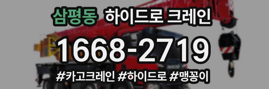 삼평동 하이드로 크레인