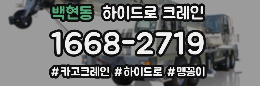 백현동 하이드로 크레인