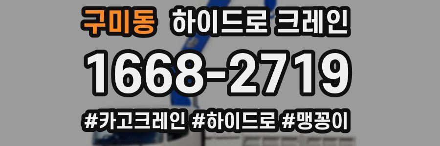 구미동 하이드로 크레인