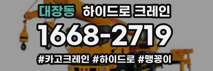 대장동 하이드로 크레인