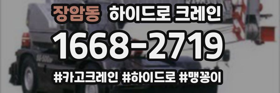 장암동 하이드로 크레인