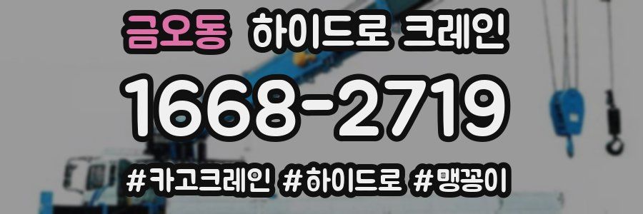 금오동 하이드로 크레인