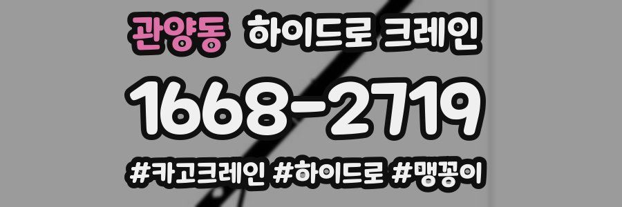 관양동 하이드로 크레인