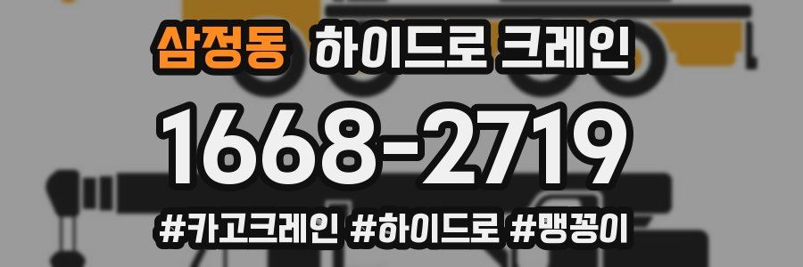 삼정동 하이드로 크레인