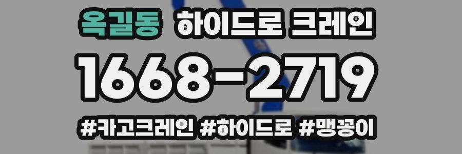 옥길동 하이드로 크레인