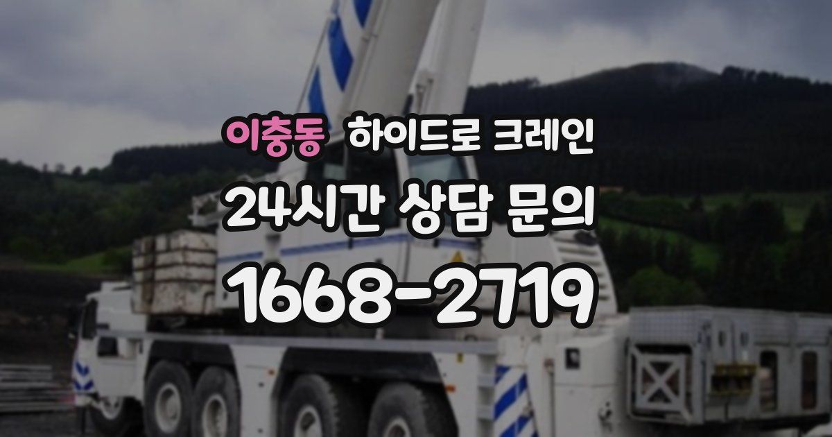 이충동 하이드로 크레인
