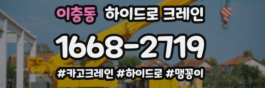 이충동 하이드로 크레인