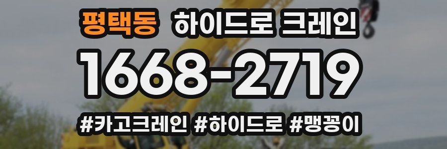 평택동 하이드로 크레인
